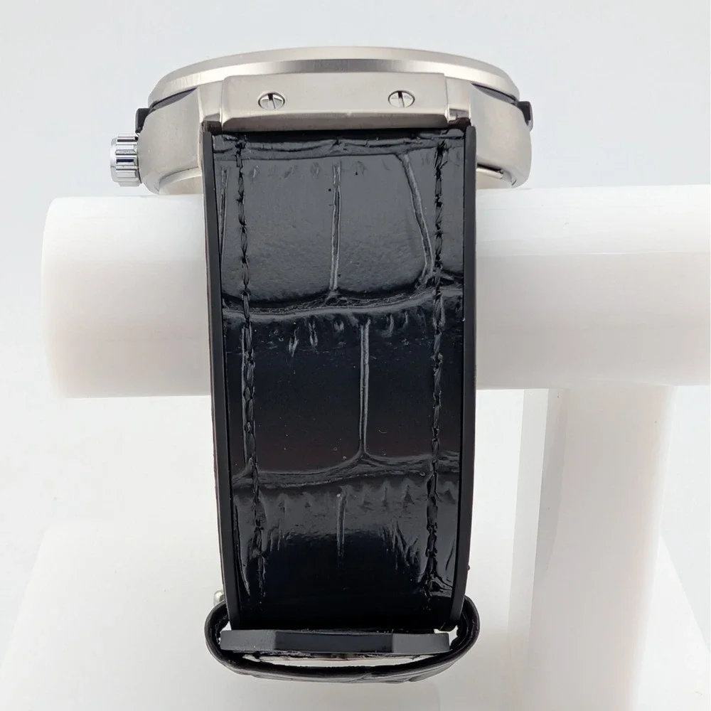Wojtek Automatic Skeleton Blue Dial Men's Watch 24 Hour Display NWOT 45mm